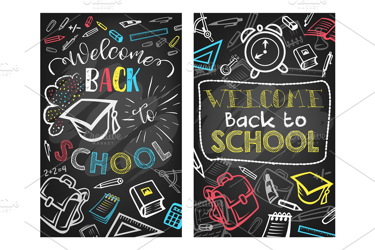 Back to School education poster in Illustrations - product preview 8
