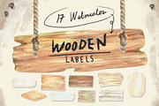 Watercolor Wooden Labels