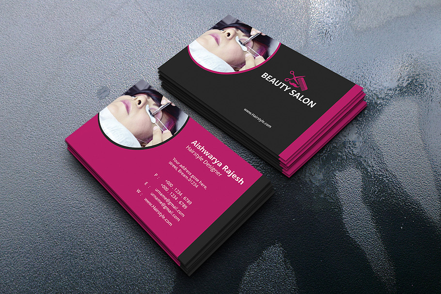 Salon Business Card in Business Card Templates - product preview 8