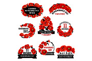 Remembrance Day red poppy flower