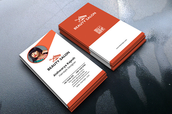 Portrait Business Card in Business Card Templates - product preview 1