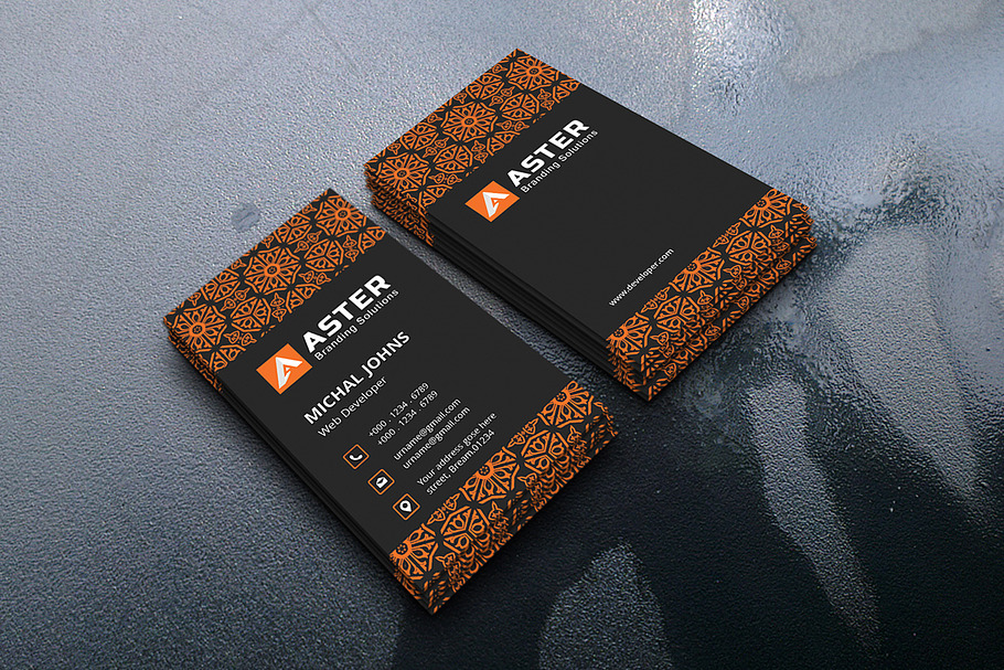 Pattern Business Card in Business Card Templates - product preview 8