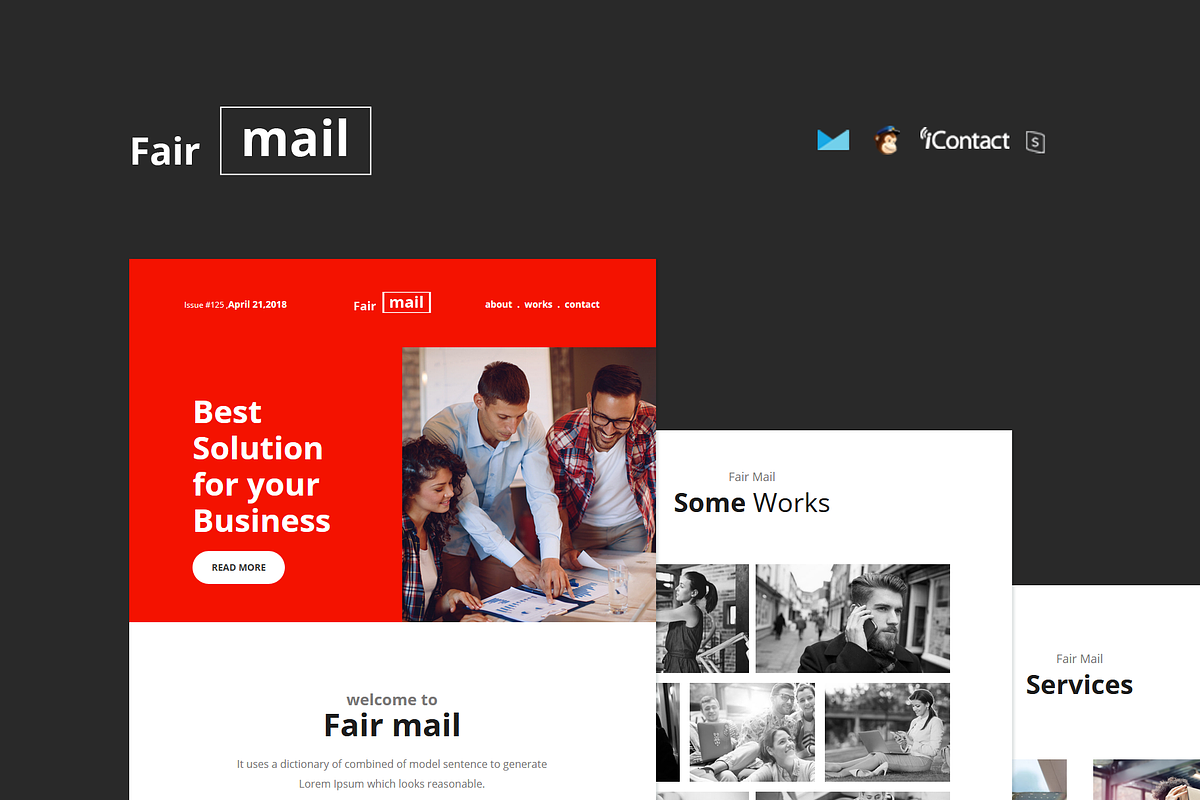 Fair Mail + Theme Builder in Mailchimp Templates - product preview 8