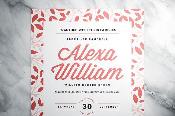 Floral Wedding Suite in Wedding Templates - product preview 2