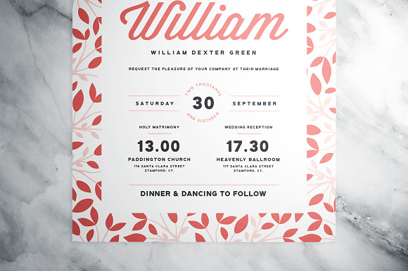 Floral Wedding Suite in Wedding Templates - product preview 4