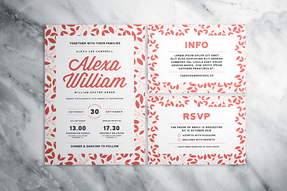 Floral Wedding Suite in Wedding Templates - product preview 6