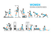 Women doing exercises