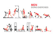 Men doing exercises