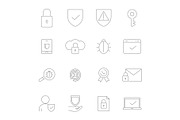 Symbols of privacy. Vector Icon set