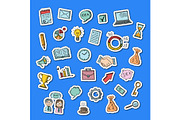 Vector business doodle icons