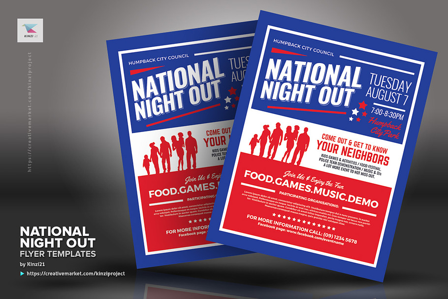 National Night Out Flyer Templates Creative Flyer Templates