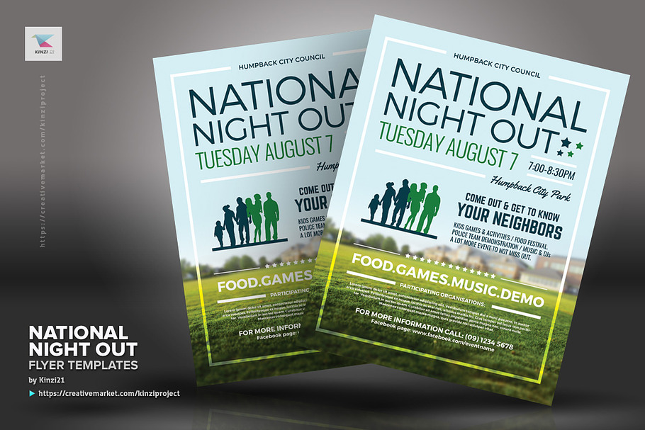 National Night Out Flyer Templates Creative Flyer Templates