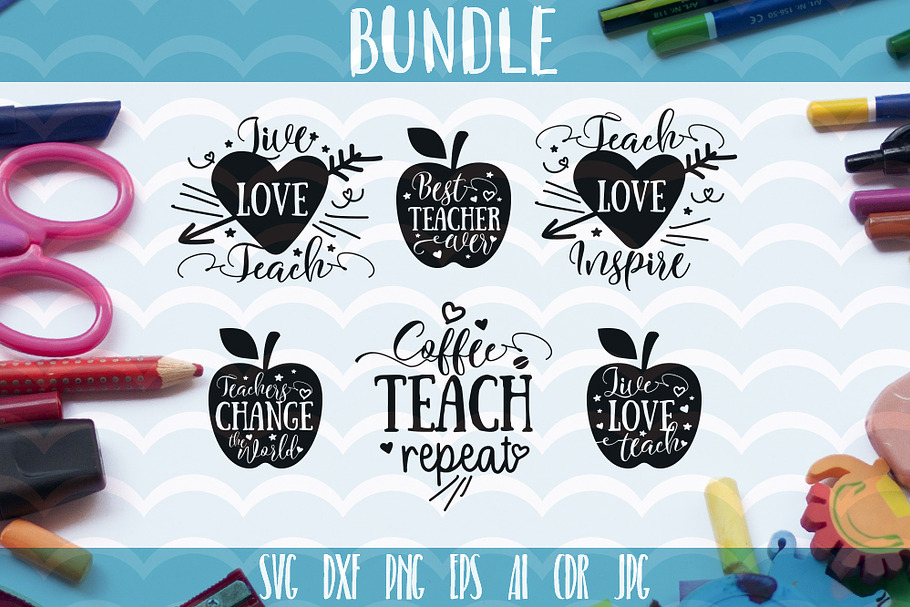 Teachers svg, Funny School Quotes in Illustrations - product preview 8
