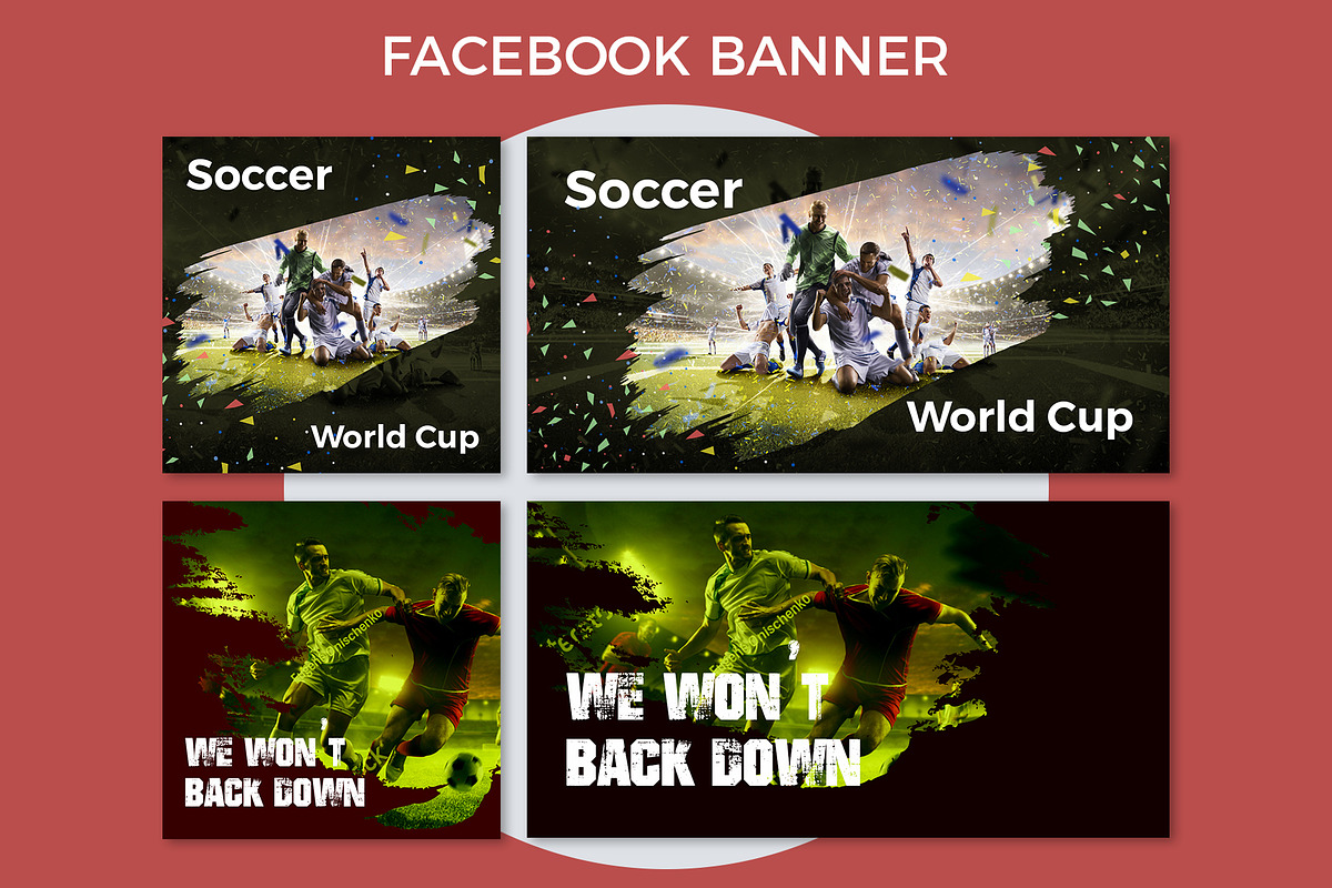 Final Match Football Facebook Banner in Facebook Templates - product preview 8