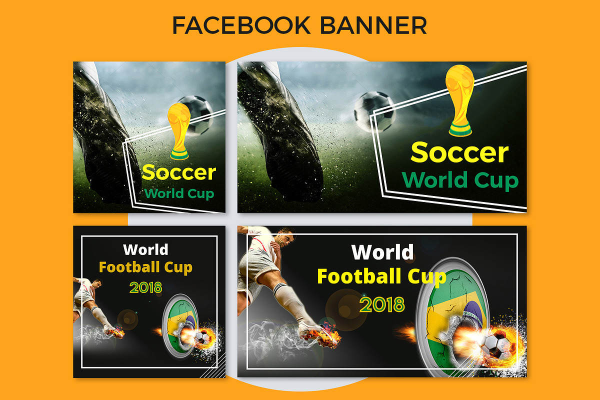 World Football Cup Facebook Banner in Facebook Templates - product preview 8