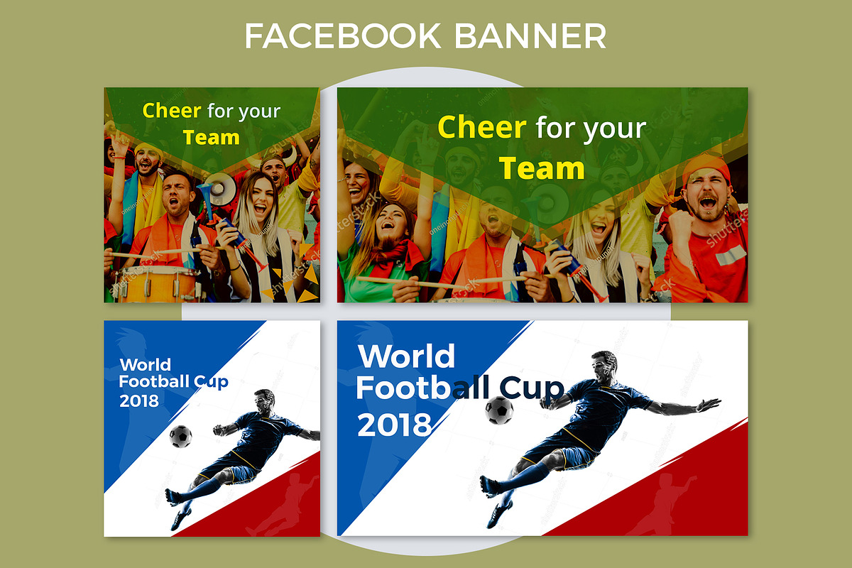 Cheer Your Team football Banner in Facebook Templates - product preview 8