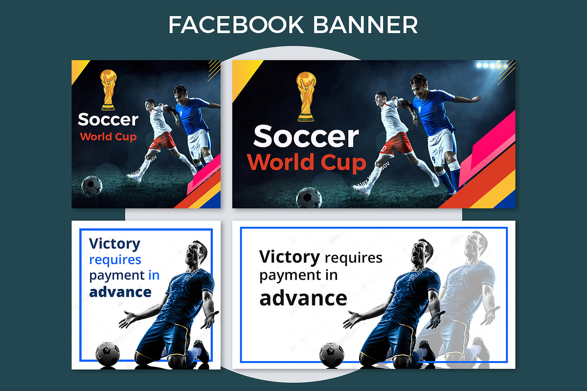 Football World Cup Banner in Facebook Templates - product preview 8