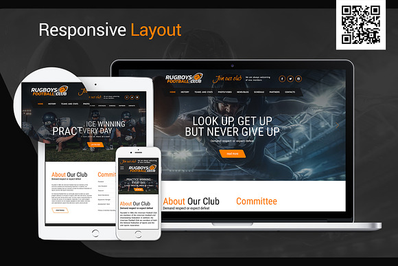 American Football - WordPress theme in WordPress Business Themes - product preview 1