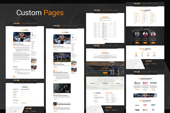 American Football - WordPress theme in WordPress Business Themes - product preview 4