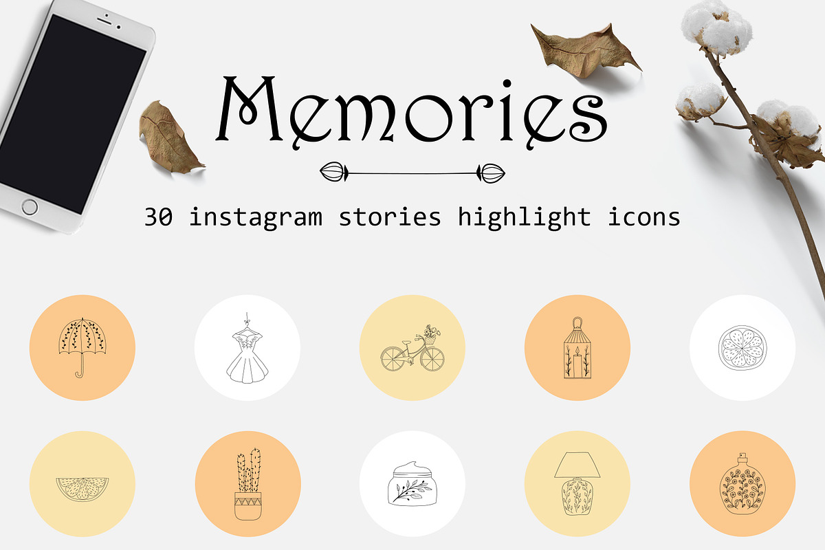 Instagram stories highlights icons in Instagram Templates - product preview 8
