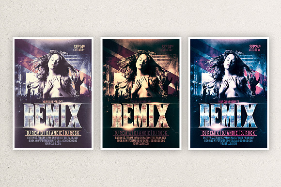Remix Night Party in Flyer Templates - product preview 1