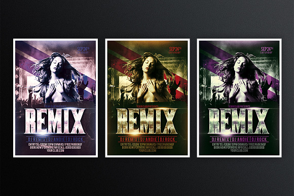 Remix Night Party in Flyer Templates - product preview 2