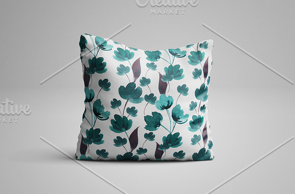 Watercolor floral pattern+BONUS in Patterns - product preview 1