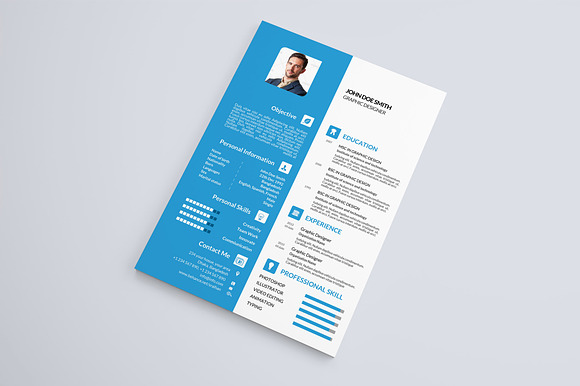 Colored Resume Template 2018 Vol-1 in Resume Templates - product preview 1