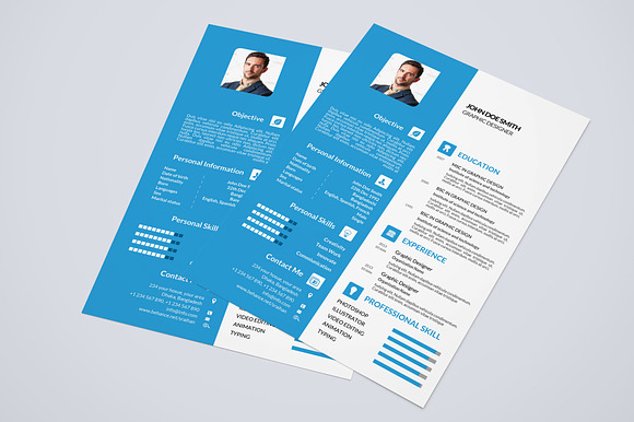 Colored Resume Template 2018 Vol-1 in Resume Templates - product preview 2