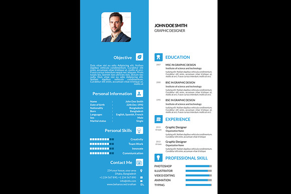 Colored Resume Template 2018 Vol-1 in Resume Templates - product preview 4