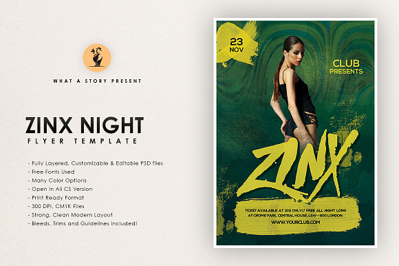 Zinx Night Flyer in Flyer Templates - product preview 1