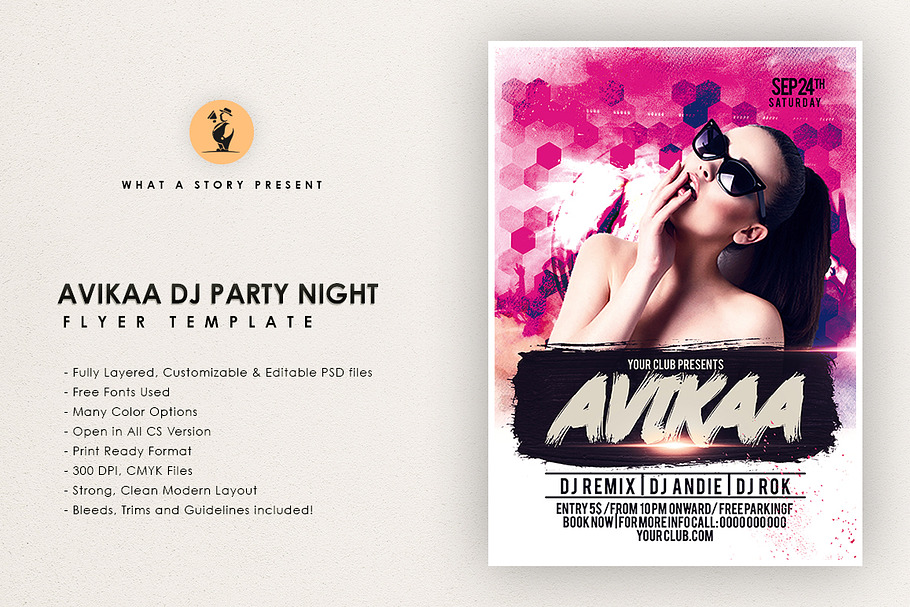Avikaa Dj Party Night in Flyer Templates - product preview 8