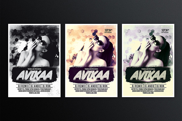 Avikaa Dj Party Night in Flyer Templates - product preview 2