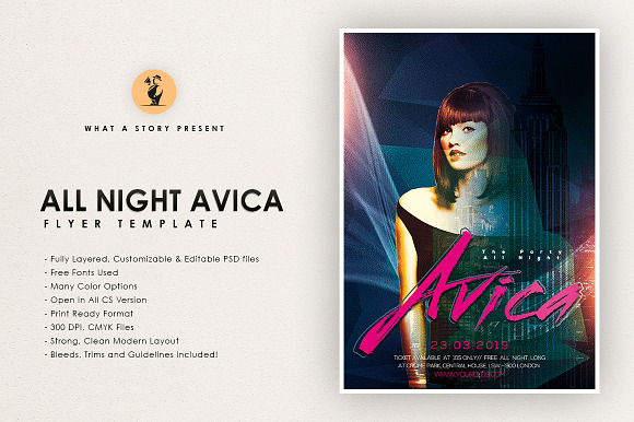 All Night Avica in Flyer Templates - product preview 1
