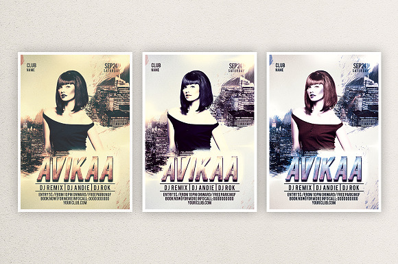 Avikaa Gold Night in Flyer Templates - product preview 1