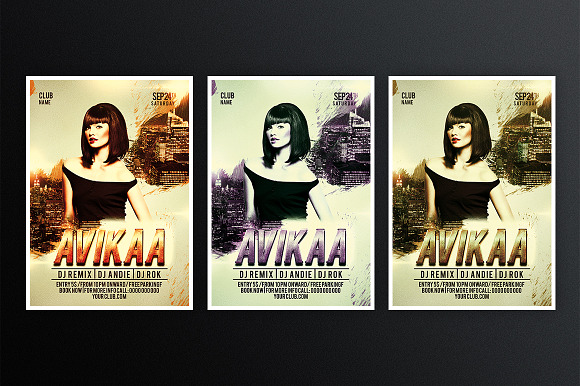 Avikaa Gold Night in Flyer Templates - product preview 2