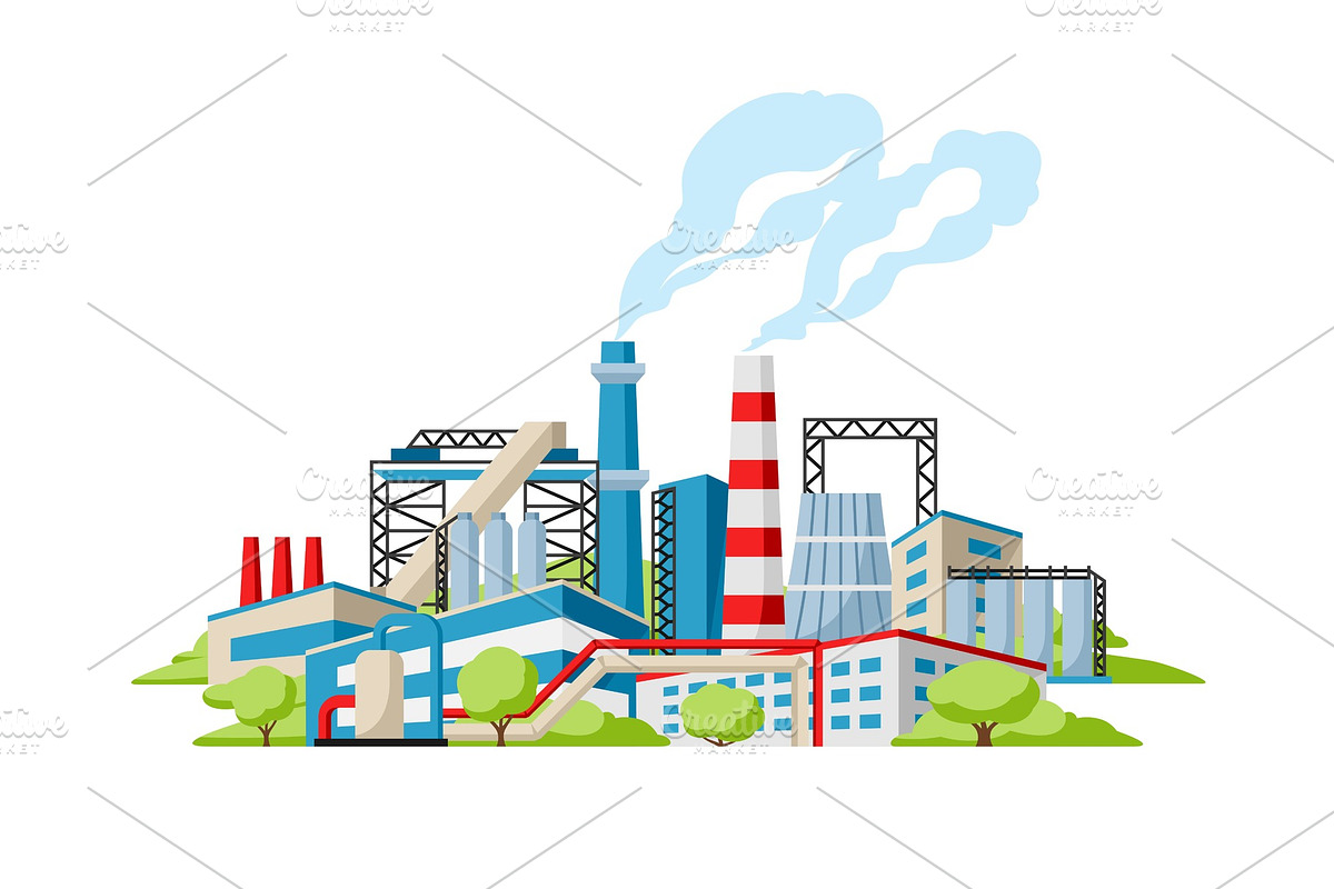 Industrial factory background. in Illustrations - product preview 8