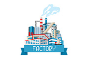 Industrial factory background.