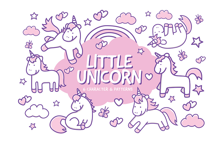 Character Little Unicorn in Illustrations - product preview 8