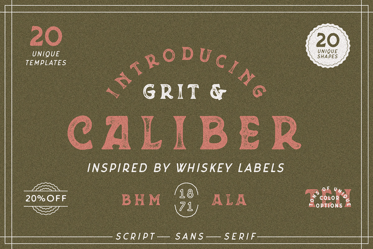 Grit & Caliber - Vintage Bundle in Serif Fonts - product preview 8