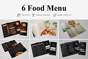 Food Menu Tri Fold Brochures