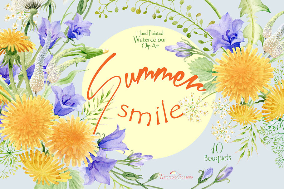 Summer smile - Watercolor Bouquets
