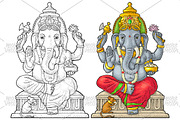 Ganpati with mouse for poster Ganesh