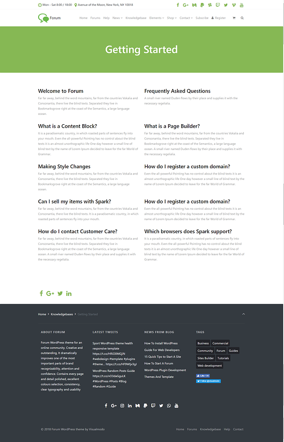Forum WordPress Theme in WordPress Business Themes - product preview 1