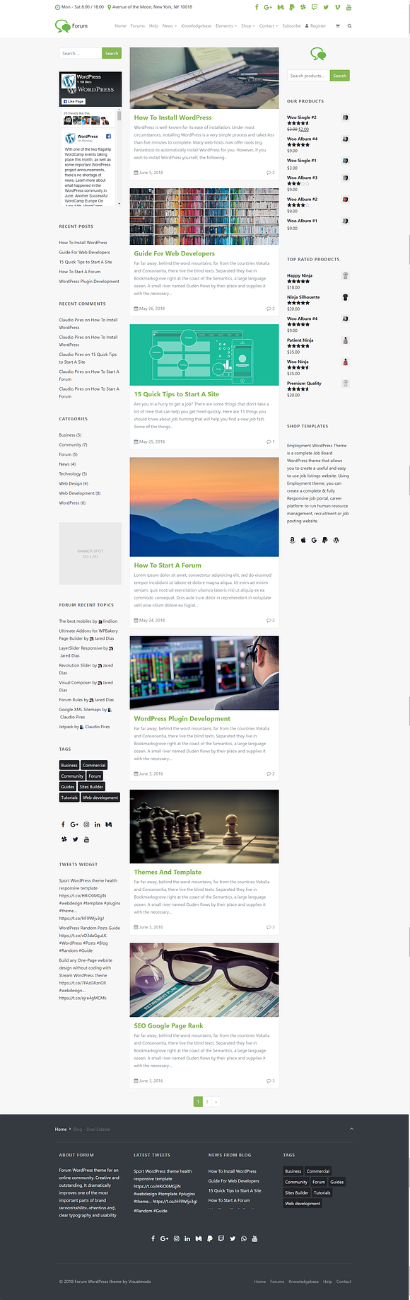 Forum WordPress Theme in WordPress Business Themes - product preview 4