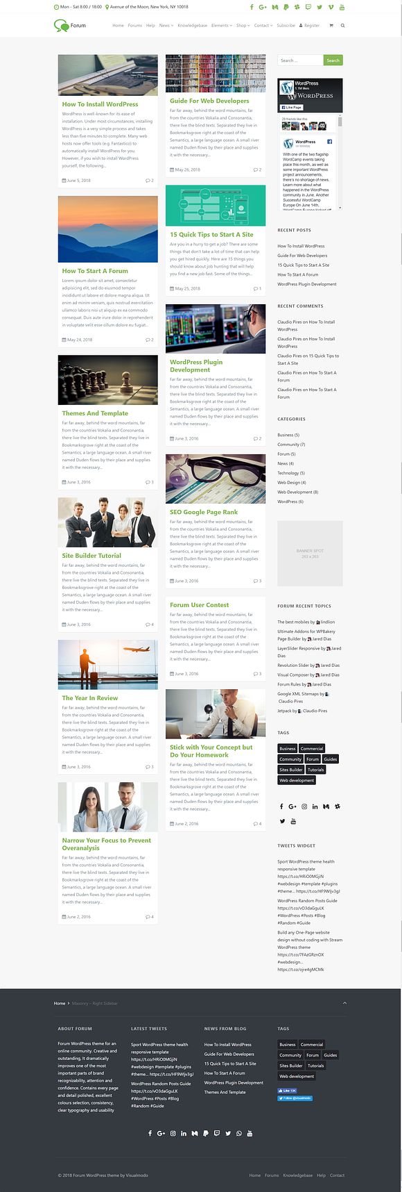 Forum WordPress Theme in WordPress Business Themes - product preview 18