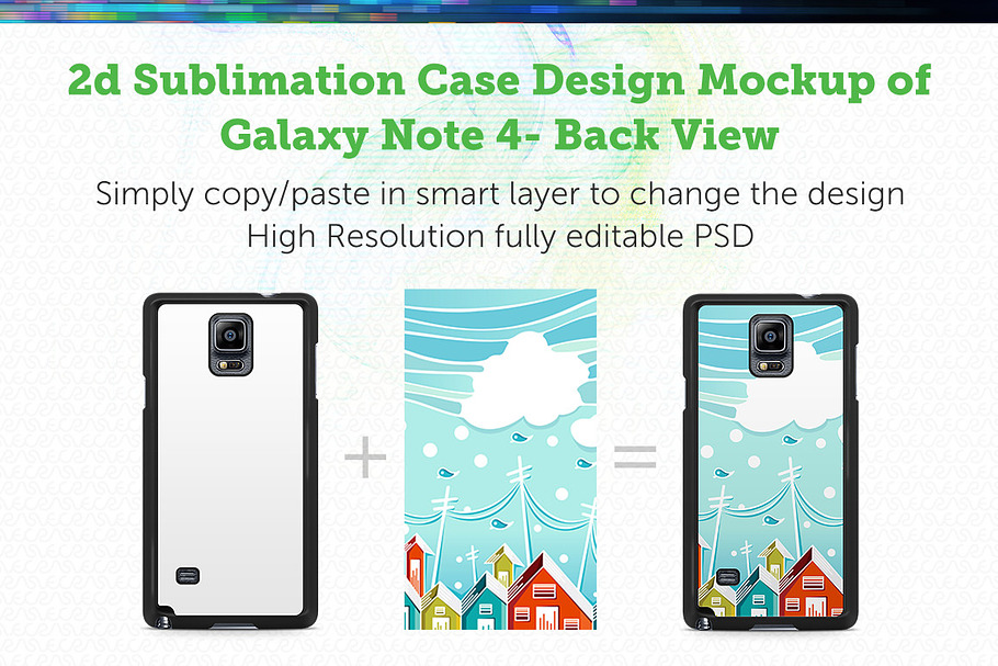Galaxy Note 4 2d Sublimation Mock-up in Product Mockups - product preview 8
