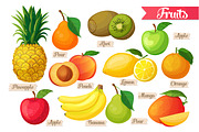 fruit icon set