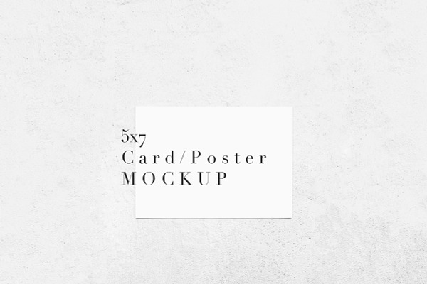 Card Poster Mockup 5x7 Clean Minimal