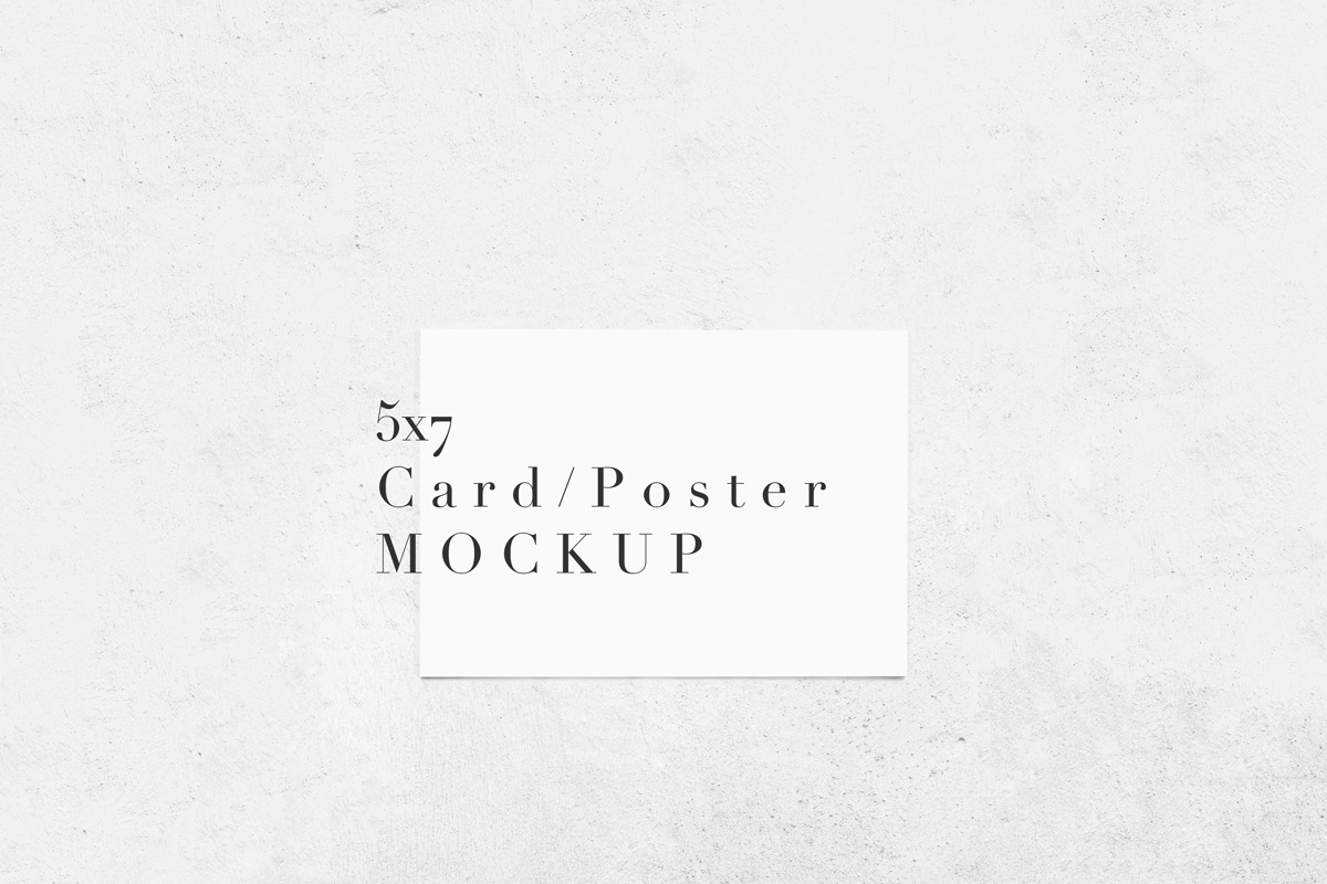 Card Poster Mockup 5x7 Clean Minimal in Graphics - product preview 8